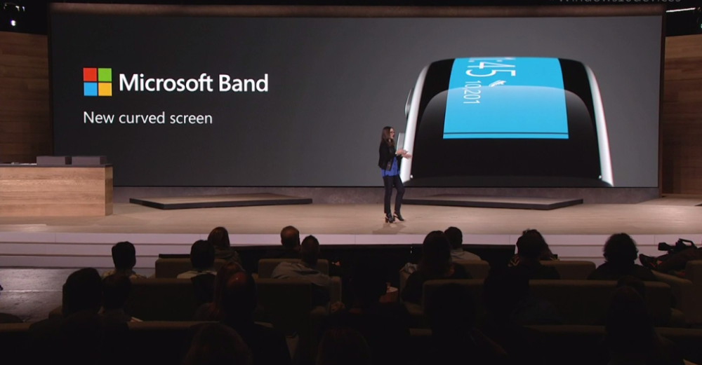 Microsoft showed off its refreshed Band at the Oct. 6 event in new York City. The band will cost $249 USD.